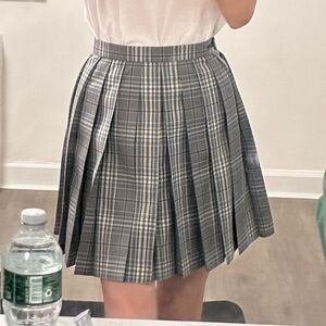 Classic Gray Plaid Women's Skirt JK skirt